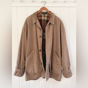 J. Crew Men’s Barn Jacket Flannel Plaid Corduroy Vintage Size XL Grandpa Classic